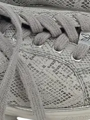 Vorschaubild 3 von Damen Sneaker Schnürschuhe Grau Gr. 39 Animal Print Metallic