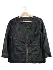 Vorschaubild 1 von Damen Lederjacke Gr. 40/L Schwarz Modern