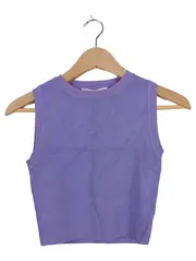 Vorschaubild 1 von Damen Freizeitkleid Lila Strickmuster Minikleid Gr. M