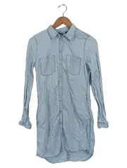 Vorschaubild 1 von Jeanskleid Damen Gr. 34 XS Blau Casual Hemdblusenkleid Baumwolle