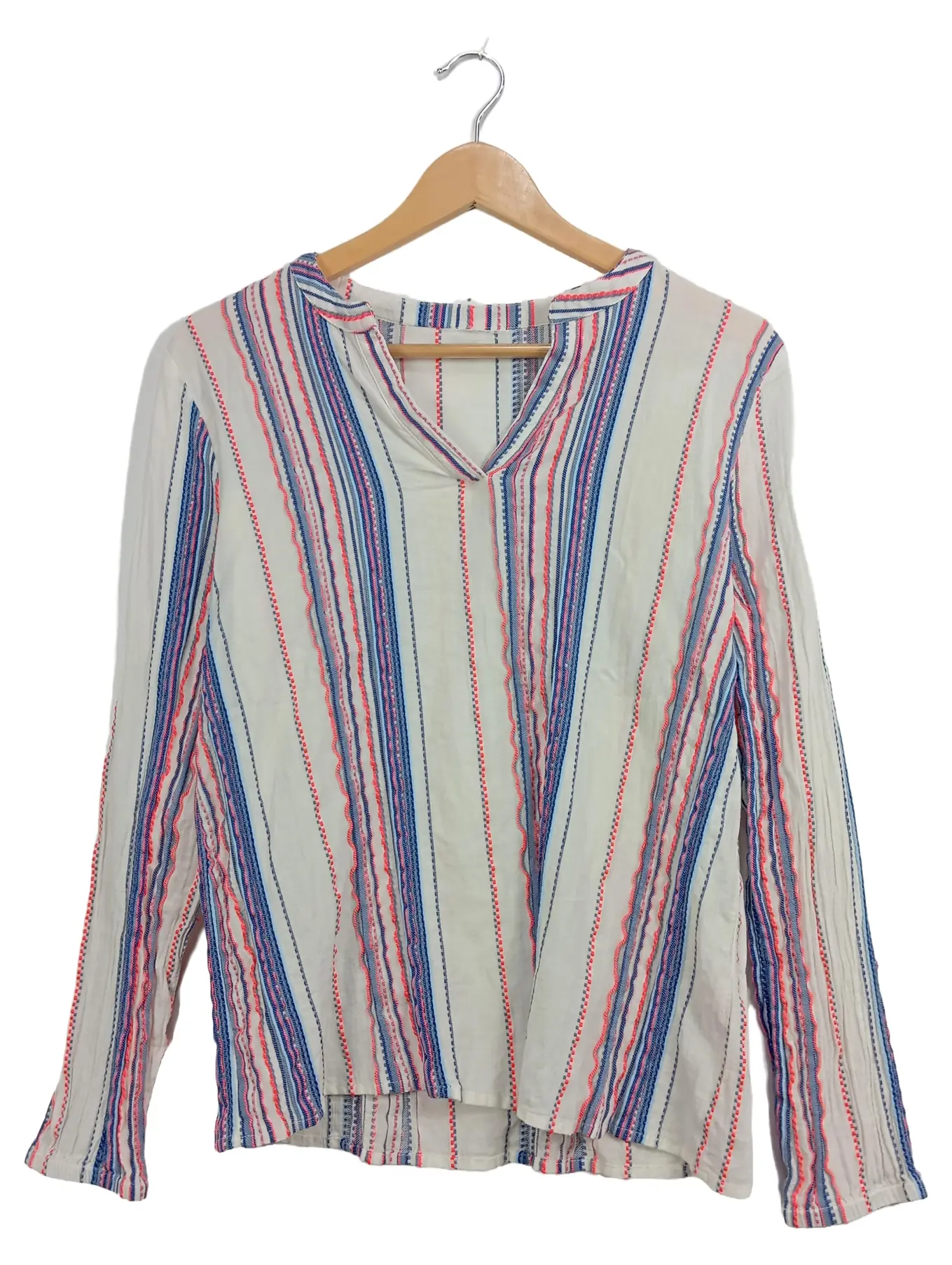 ERNSTING'S FAMILY Damen Bluse Langarm gestreift Gr. 38/M Mehrfarbig Casual