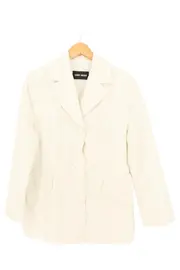 Vorschaubild 1 von Damen Blazer Gr. 40/L Weiß Business Elegant Jacke Baumwolle