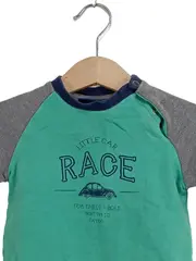 Vorschaubild 2 von Baby Jungen Pullover Sweatshirt Gr. 68 Grün Grau Auto Motiv Race
