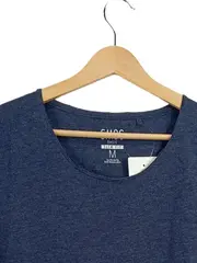 Vorschaubild 2 von Herren Basic T-Shirt Gr. 48/M Blau Slim Fit