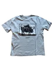 Vorschaubild 2 von Herren T-Shirt Grau S Picasso Stier Modern Baumwolle