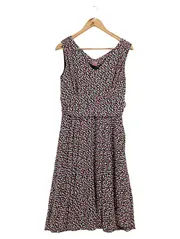 Vorschaubild 1 von QUIERO Damen Sommerkleid Gr. 38 Klassisch Mehrfarbig Punkte Midikleid