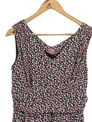 Vorschaubild 5 von QUIERO Damen Sommerkleid Gr. 38 Klassisch Mehrfarbig Punkte Midikleid