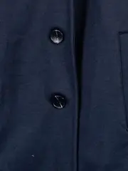 Vorschaubild 2 von Damen Trenchcoat Klassisch Blau Gr. 38 Langarm Uni Knopf