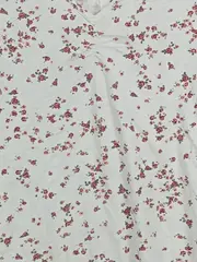 Vorschaubild 3 von Damen Langarmshirt Gr. 40 L weiß mit Blumenmuster Casual