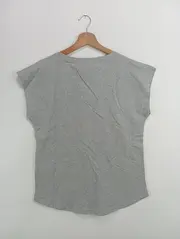 Vorschaubild 4 von Damen T-Shirt XS Grau Schriftzug Streetwear Casual