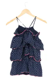 Vorschaubild 2 von Sommerkleid Kinder Gr. 116 Blau Punkte Maritim Baumwolle