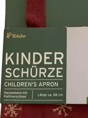 Vorschaubild 3 von Kinder Küchenschürze Baumwolle Sterne Rot Weihnachten Gr. 128