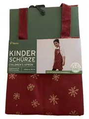 Vorschaubild 1 von Kinder Küchenschürze Baumwolle Sterne Rot Weihnachten Gr. 128