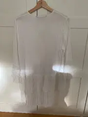 Vorschaubild 2 von Woman Damen Bluse Weiß Rüschen Falten Gr. M Elegant Feminin