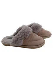 Vorschaubild 1 von Hausschuhe Damen Gr. 38 Rosa Pantoffeln Fellbesatz Komfortabel