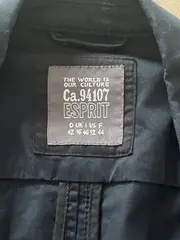 Vorschaubild 2 von Damen Leichte Jacke Gr. 42 XL Petrol Baumwolle Bindegürtel Safari