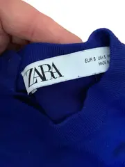 Vorschaubild 6 von Damen Pullover Kurzarm Basic Blau Gr. 36/S Viskose