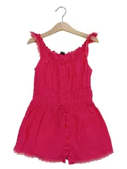 Vorschaubild 1 von Mädchen Bluse Gr. 152 Pink Rüschen Spitze Sommer