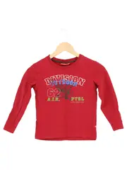Vorschaubild 1 von Kinder Langarmshirt Rot Gr. 116/122 Casual mit Schriftzug