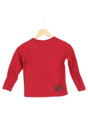 Vorschaubild 2 von Kinder Langarmshirt Rot Gr. 116/122 Casual mit Schriftzug