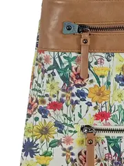 Vorschaubild 3 von Damen Umhängetasche Mehrfarbig Blumenmuster Kunststoff Farbenfroh