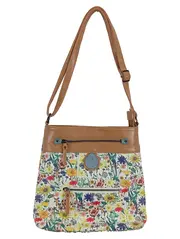 Vorschaubild 1 von Damen Umhängetasche Mehrfarbig Blumenmuster Kunststoff Farbenfroh