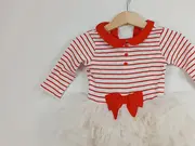 Vorschaubild 2 von Baby Body Gr. 62 Baumwolle Gestreift Mehrfarbig Rüschen Schleife
