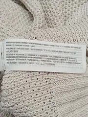 Vorschaubild 3 von Strickjacke Damen Beige Gr. 36/S Casual Strickmuster Baumwolle