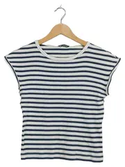Vorschaubild 1 von Damen T-Shirt Gr. S gestreift Blau Weiß Maritim Rippstrick