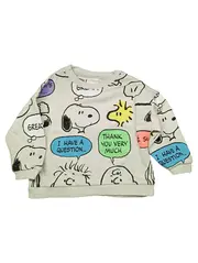 Vorschaubild 1 von Kinder Pullover Snoopy Gr. 74 Weiß Logo-Print Langarm