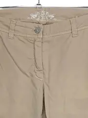 Vorschaubild 4 von Damen Stoffhose Beige Casual Uni Gr. W35/44/XXL Baumwolle Elasthan