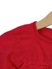 Vorschaubild 3 von BFC Babyface Strickjacke Mädchen Gr. 74 Rot Baumwolle Lochmuster
