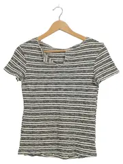 Vorschaubild 1 von Trafaluc Damen T-Shirt Gr. S gestreift Beige Schwarz Casual