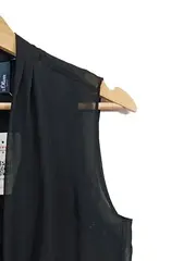 Vorschaubild 5 von Jumpsuit Damen Kurz Overall Schwarz Gr. 34 XS Raffungen Viskose