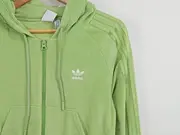 Vorschaubild 2 von Damen Kapuzenpullover Gr. 38/S Grün Velours Hoodie Sportlich