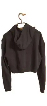 Vorschaubild 2 von London Damen Cropped Hoodie Kapuzenpullover Schwarz Gr. S