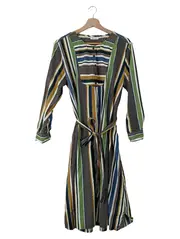 Vorschaubild 1 von Damen Freizeitkleid Gestreift Mehrfarbig Gr. 38/M