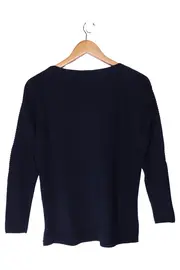 Vorschaubild 2 von Damen Pullover Blau Gr. 32/XS Casual Preppy Rippstrick Langarm