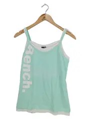 Vorschaubild 1 von Bench Damen Top Türkis Gr. 44/XXL Casual Baumwolle Logo-Print