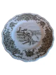 Vorschaubild 1 von Sammelteller Schloss Motiv Braun Porzellan 19cm Traditionell