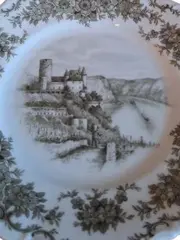 Vorschaubild 2 von Sammelteller Schloss Motiv Braun Porzellan 19cm Traditionell