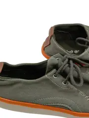 Vorschaubild 3 von Sneaker Low Kinder Gr. 35 Grau Canvas Orange Sohle