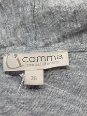 Vorschaubild 3 von Strickjacke Damen Gr. 36/S Grau Leinen Cardigan Casual Elegant