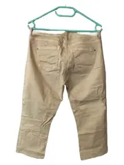 Vorschaubild 3 von Damen Capri Stoffhose Beige Gr. 38 W29 Baumwolle