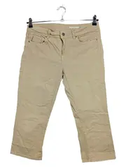 Vorschaubild 1 von Damen Capri Stoffhose Beige Gr. 38 W29 Baumwolle