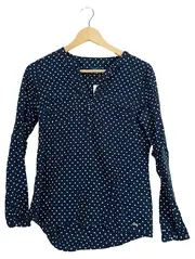 Vorschaubild 1 von Damen Hemdbluse Bluse Punkte Blau Gr. 36/S Casual