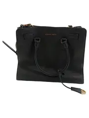 Vorschaubild 1 von Henkeltasche Schwarz Leder Satchel Damen Business Tasche