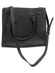 Vorschaubild 2 von Henkeltasche Schwarz Leder Satchel Damen Business Tasche