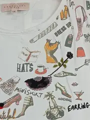 Vorschaubild 3 von Kinder T-Shirt Gr. 152 Weiß Grafisch Schriftzug Ärmellos
