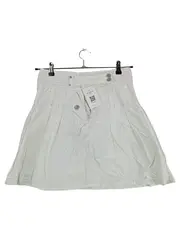 Vorschaubild 1 von Damen Faltenrock Gr. 34/XS Weiß Baumwolle Casual